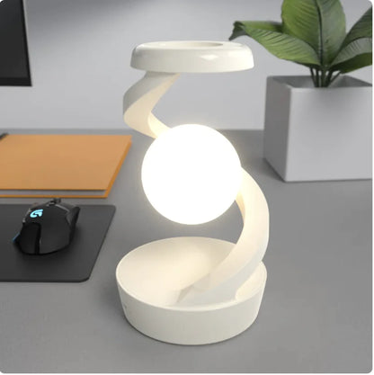 Rotating Moon Desk Lamp with Wireless Charging and Touch Sensor